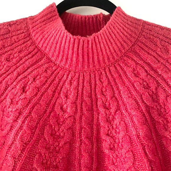 😊Joie Raspberry Color Pullover Sweater Mock Neck Very Soft Women's XS NWT - Picture 6 of 9